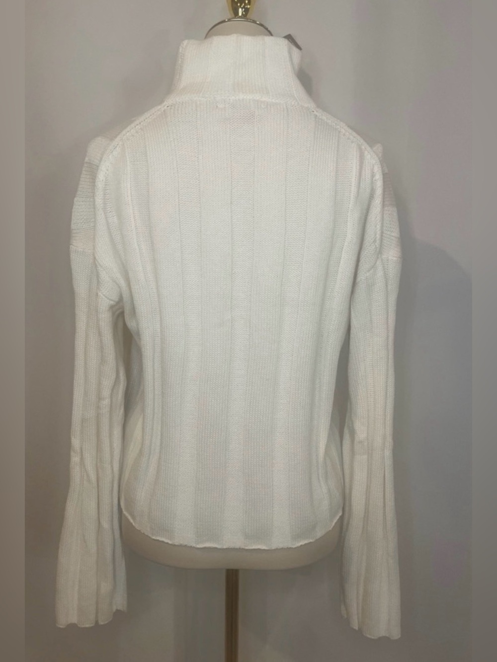 J.Crew knit Ribbed cotton mockneck sweater in ivory - Picture 8 of 10